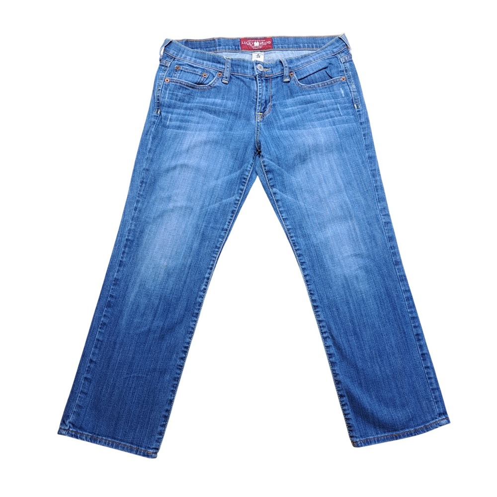 LuckyBrand StraightLeg Jeans Women 6/28 Blue Excellent Sweet N Straight Mid Rise
